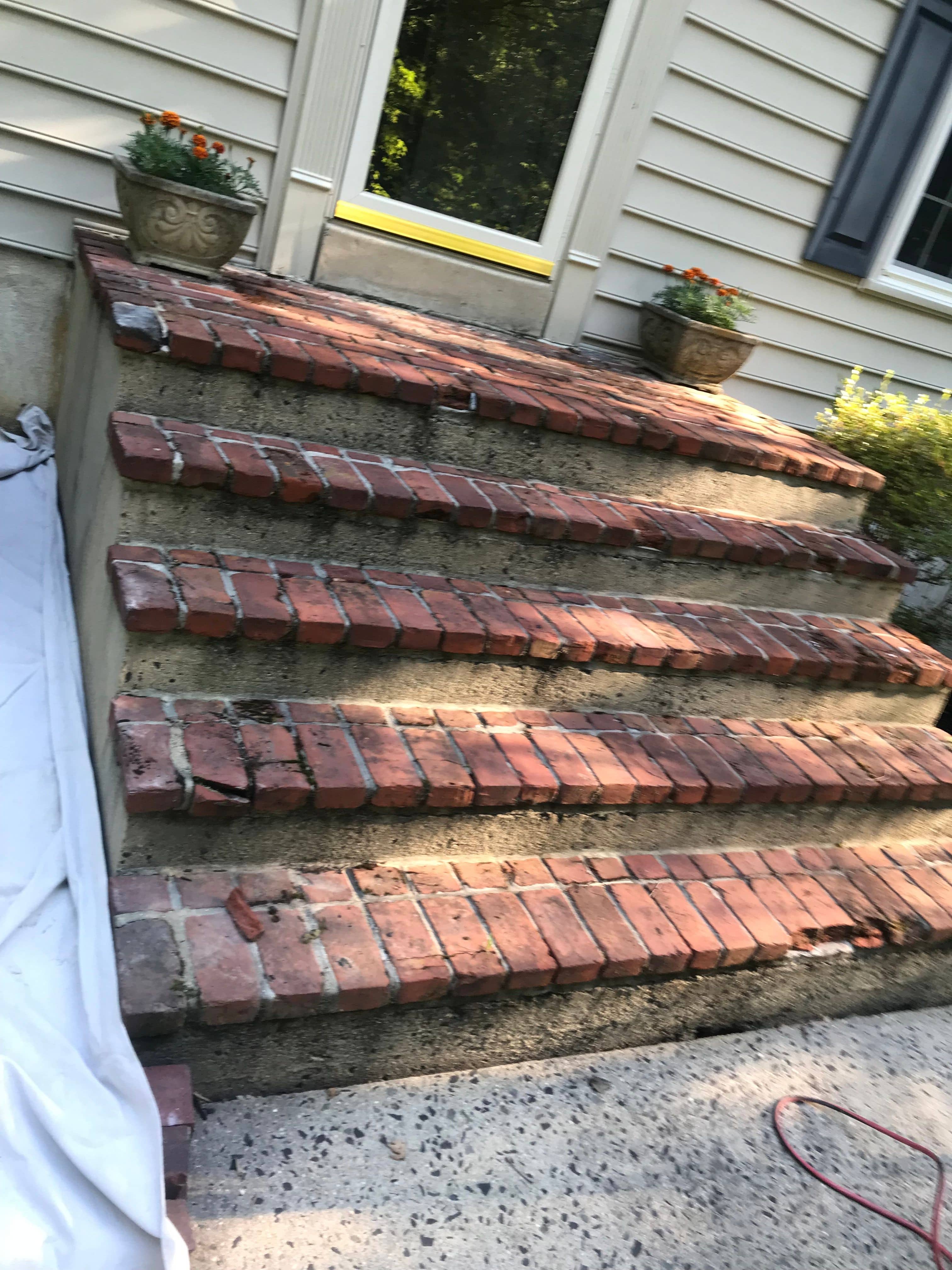 Brick stoop renovation this project was located in East Whiteland
Township Pennsylvania